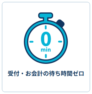 受付・お会計の待ち時間ゼロ